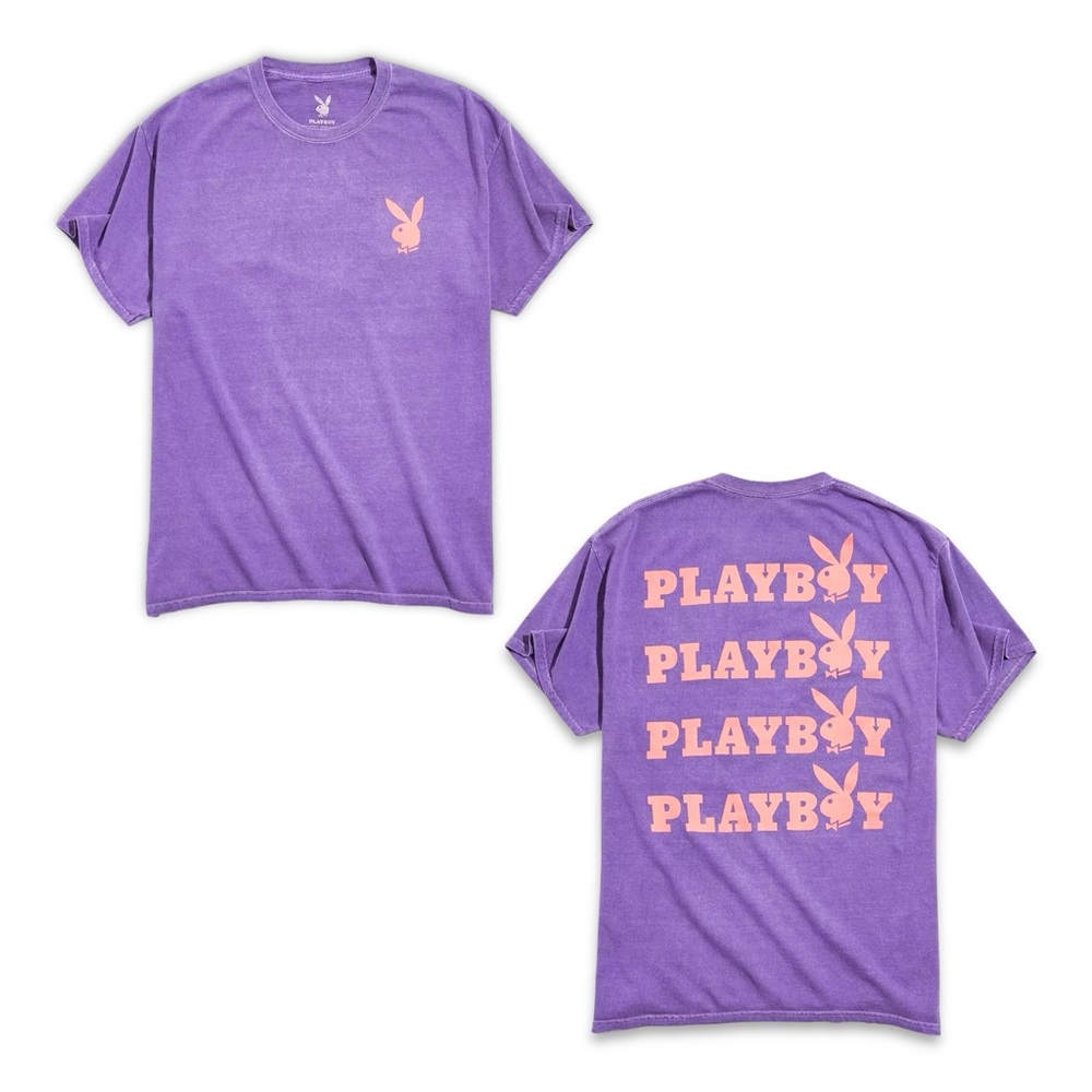 Playboy Logo Tee Purple Bunny